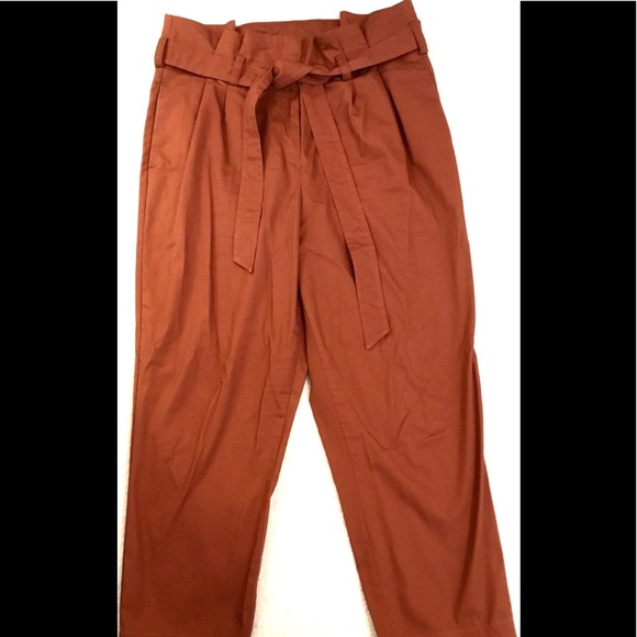 Prologue Pants - Rust colored paperbag pants